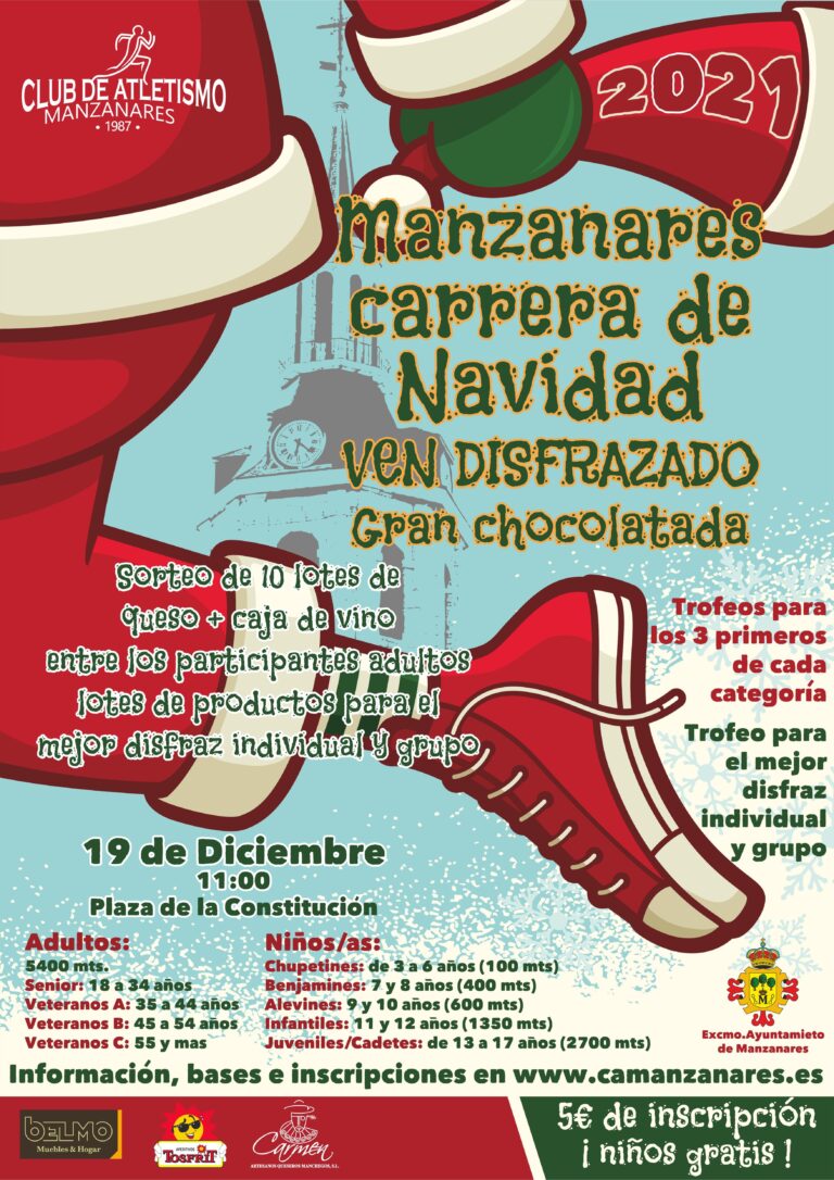 Manzanares recupera este domingo su tradicional carrera de Navidad