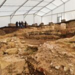 Las termas de Valeria ya se encuentran cubiertas para proteger sus mosaicos y elementos históricos