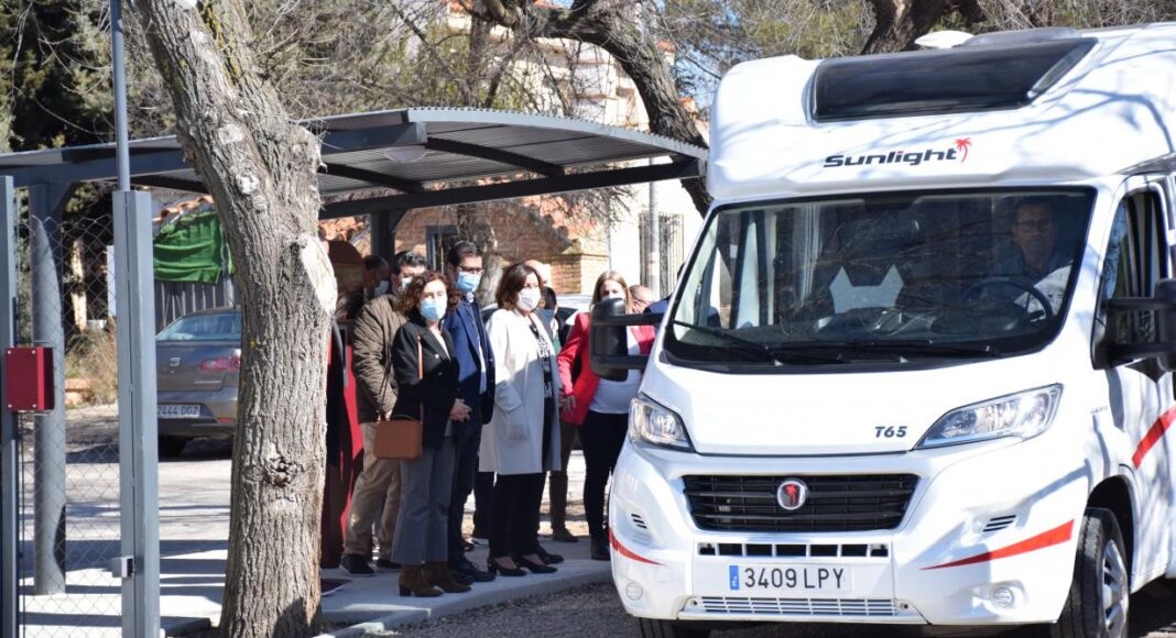 Inaugurada en Peralvillo la última área de servicio para autocaravanas que ha impulsado la Diputación