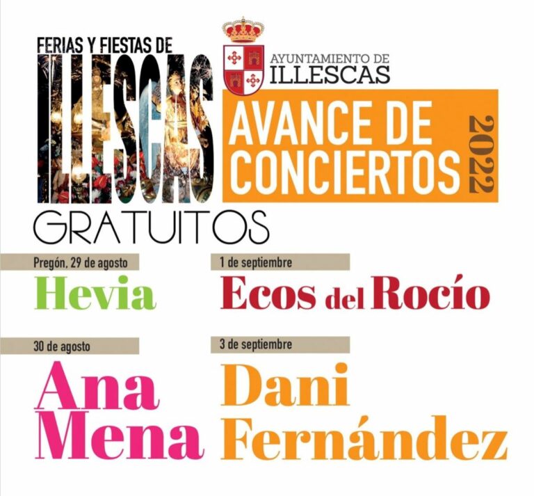 Ana Mena, Dani Fernández, Ecos del Rocío y Hevia actuarán en las fiestas de Illescas