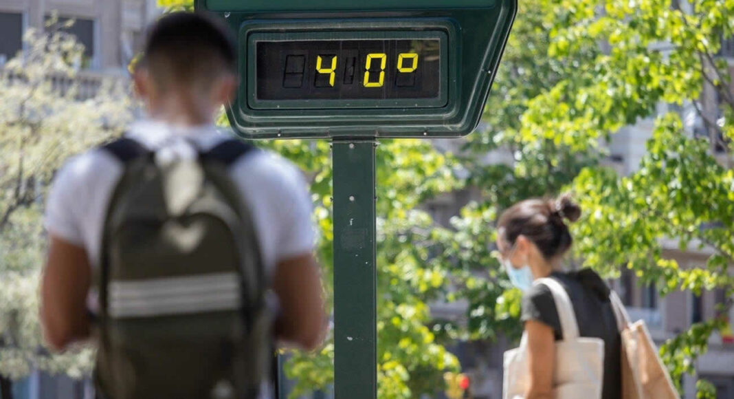 El tiempo calor termómetro