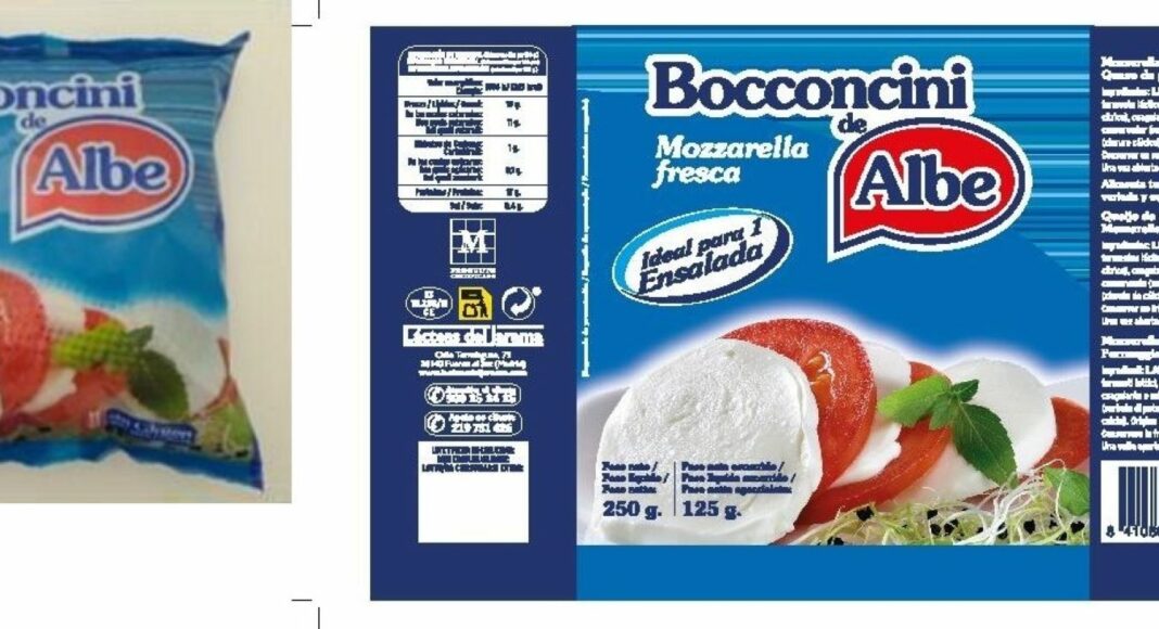 Mozzarella fresca retirada