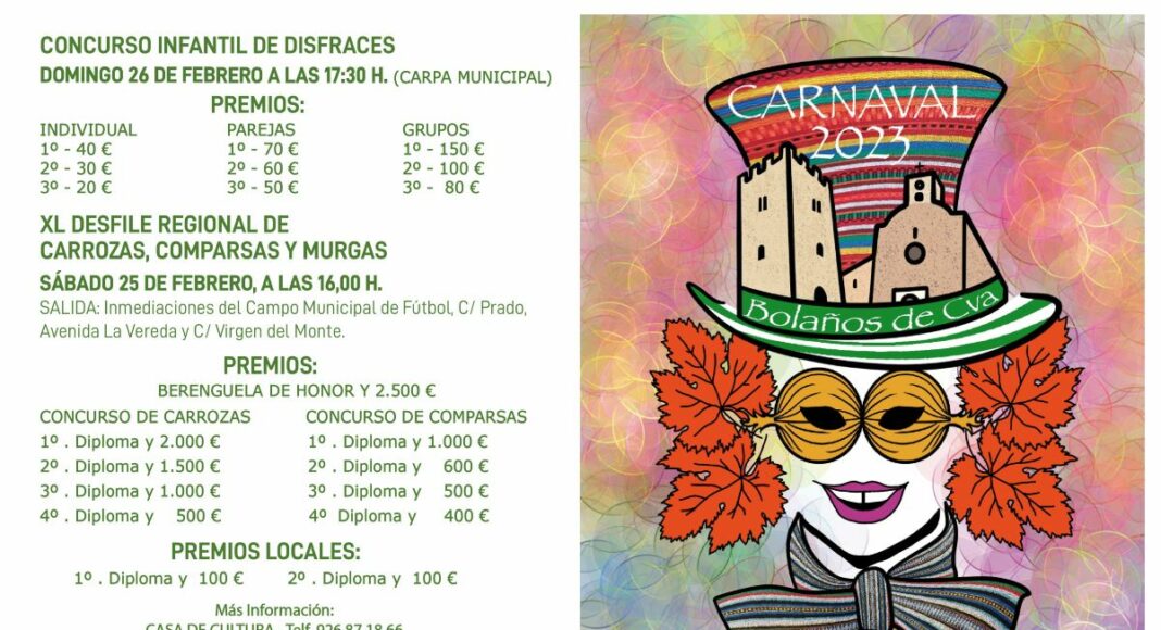Programación Carnaval 2023 Bolaños de Calatrava
