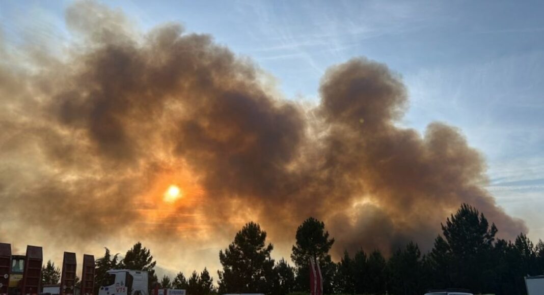 Incendio en Cáceres