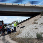 Tres heridos tras la salida de vía de un vehículo en la A-4 a la altura de Villarta de San Juan