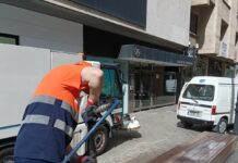 Identificado el autor de varias pintadas en bancos del centro de Albacete