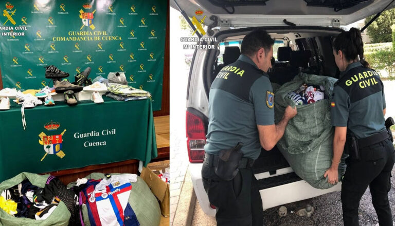 Confiscados en Tarancón más de 700 artículos de ropa y zapatillas deportivas falsificadas