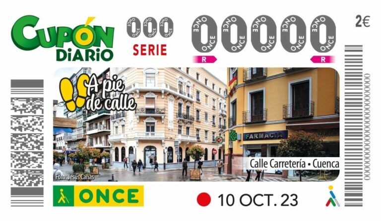 Carretería, calle de Cuenca con historia y tradición, protagoniza el cupón de la ONCE del 10 de octubre