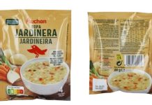 Alerta de Consumo: la sopa jardinera de la marca Auchan contiene mostaza y no está declarada