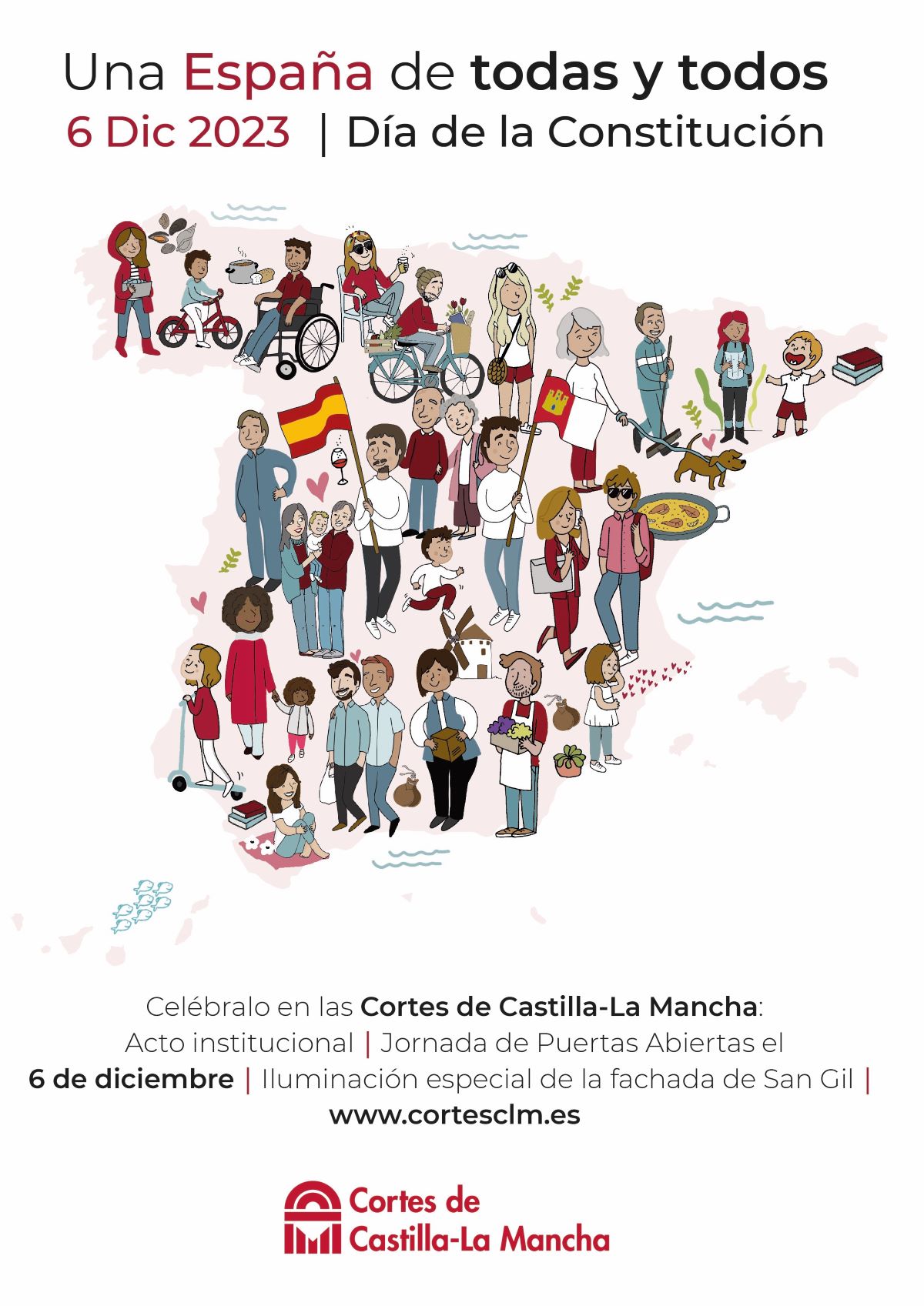 Las Cortes de C-LM lanzan una campaña de defensa de la Constitución con el lema 'Una España de todas y todos'