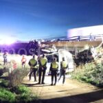 El vuelco de un camión provoca una fuga de hidróxido potásico en Argamasilla de Alba