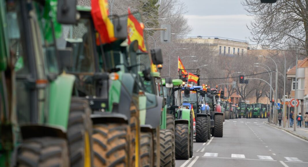 tractorada en Ciudad Real, tractores, manifestacion agricultores