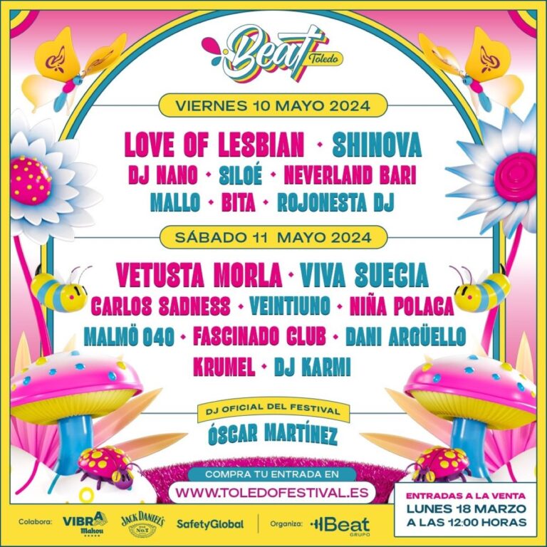 A la venta este lunes las entradas para el Toledo Beat Festival, con artistas como Love of Lesbian, Vetusta Morla o Viva Suecia