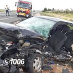 Cinco heridos, dos de ellos menores, tras la colisión entre dos turismos en Herencia