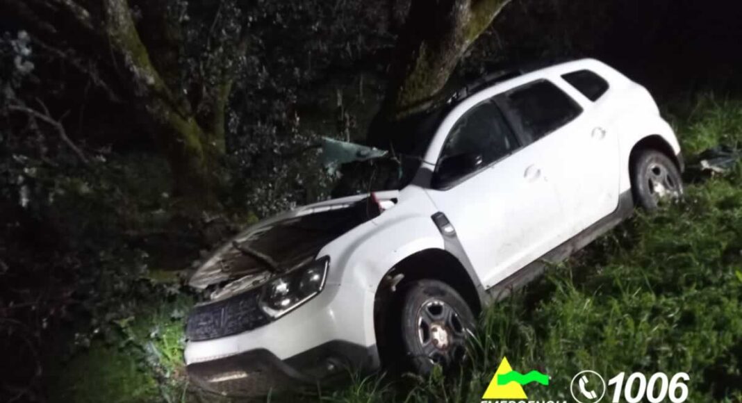 accidente tráfico en Fuencaliente