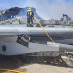 Extinguido un incendio en la cola de un avión en el aeropuerto de Ciudad Real