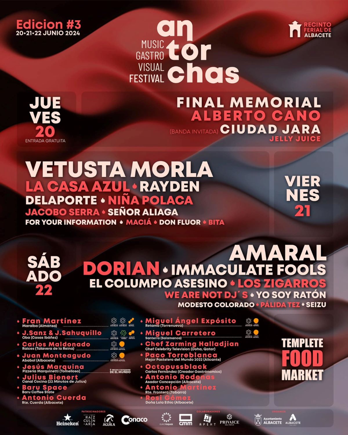 Este es el cartel del Festival Antorchas de Albacete por días