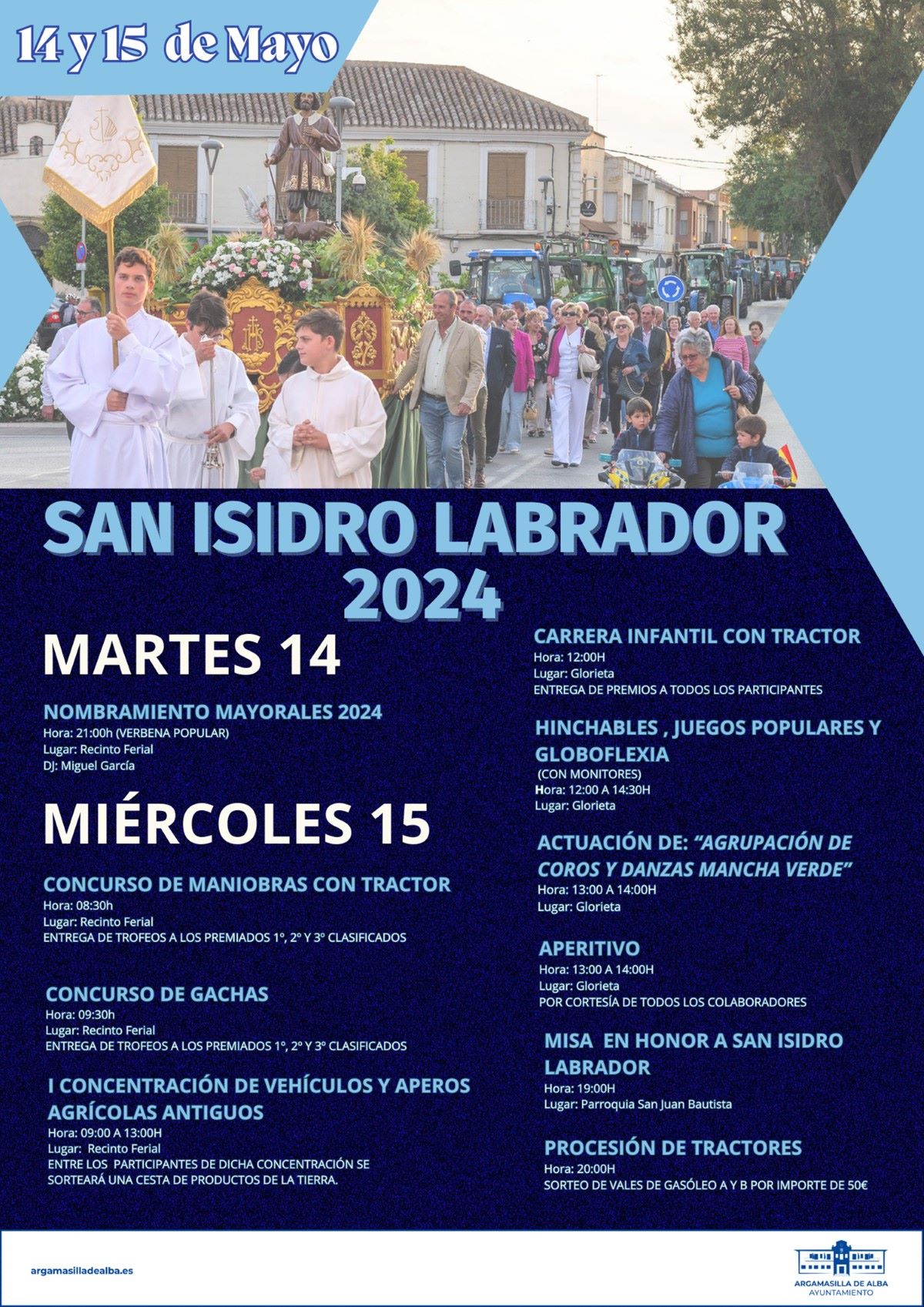Argamasilla de Alba celebra las fiestas de San Isidro Labrador 2024 con una amplia programación