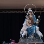 La lluvia y el granizo dejan a la Divina Pastora en su ermita de Manzanares