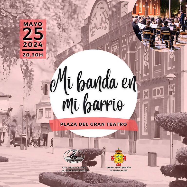 Nueva cita del ciclo ‘Mi banda en mi barrio’ este fin de semana en Manzanares