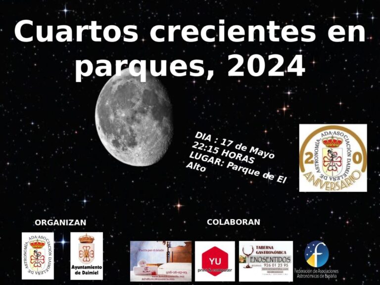 Noche astronómica en Daimiel: el municipio acoge este viernes una observación de la luna desde los parques