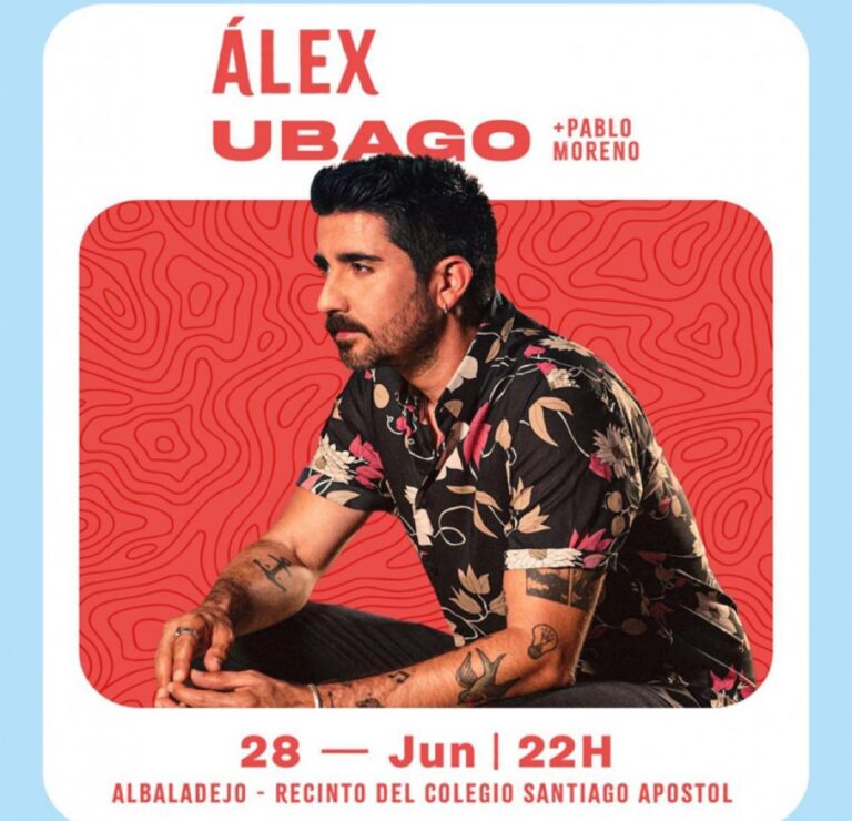Álex Ubago actuará en Albaladejo este viernes 28 de junio