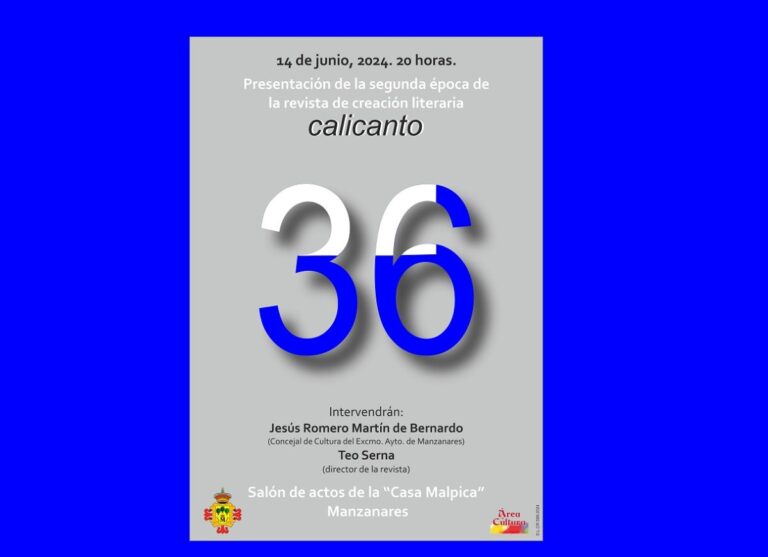 La revista ‘Calicanto’ presenta este viernes en Manzanares su “segunda época”, bajo la dirección de Teo Serna