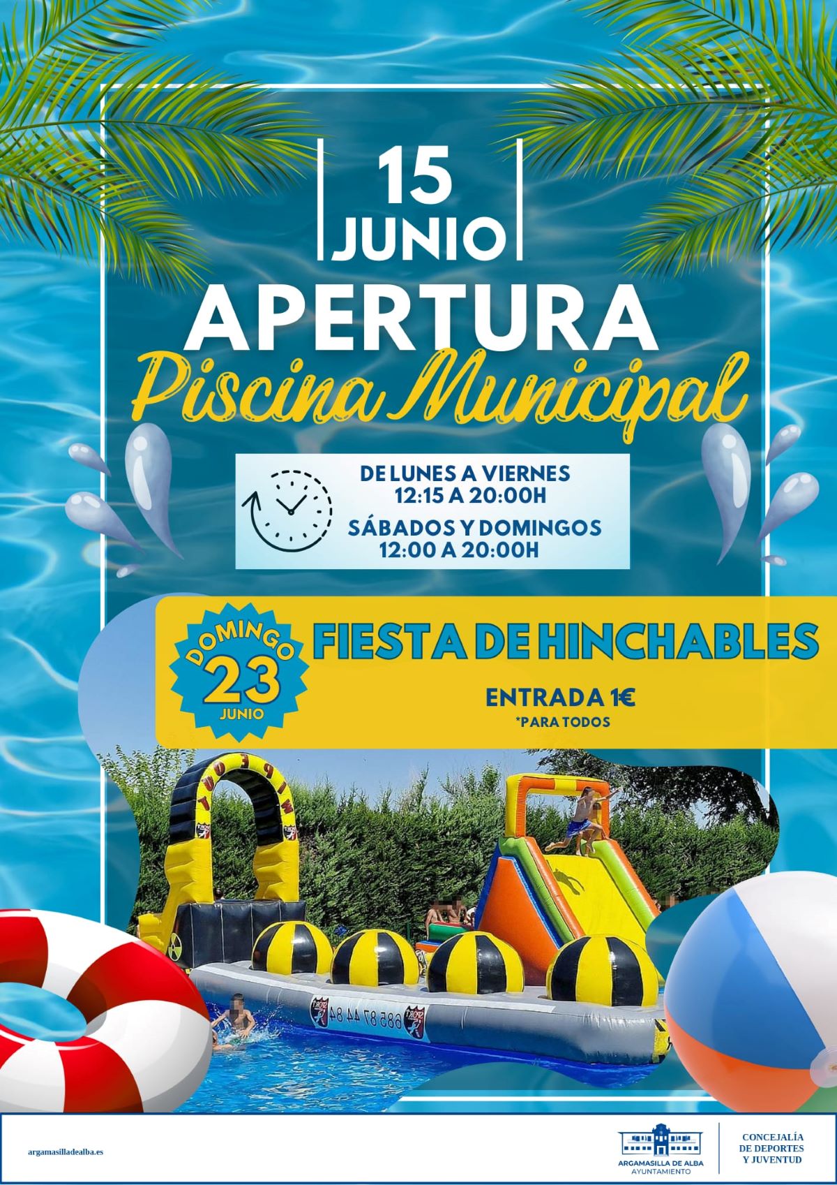 La piscina de Argamasilla de Alba abre sus puertas este sábado y planea un evento especial para el 23 de junio
