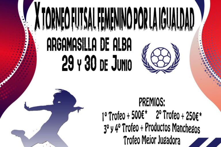 El X Torneo de Fútbol Sala Femenino por la Igualdad llega a Argamasilla de Alba este fin de semana