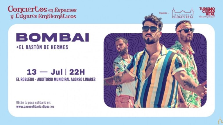 ‘Bombai’ actúa este sábado en El Robledo en el marco de los  conciertos en espacios y lugares emblemáticos