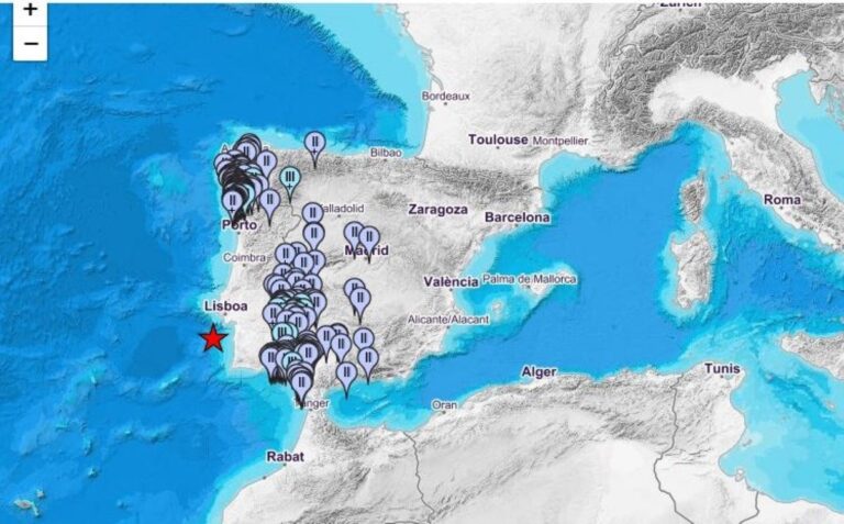 Un terremoto de magnitud 5,5 en el sur de Portugal se siente en Ciudad Real y Puertollano