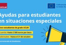 Abierto el plazo de solicitud de ayudas para estudiantes en situaciones especiales matriculados en grado en la UCLM
