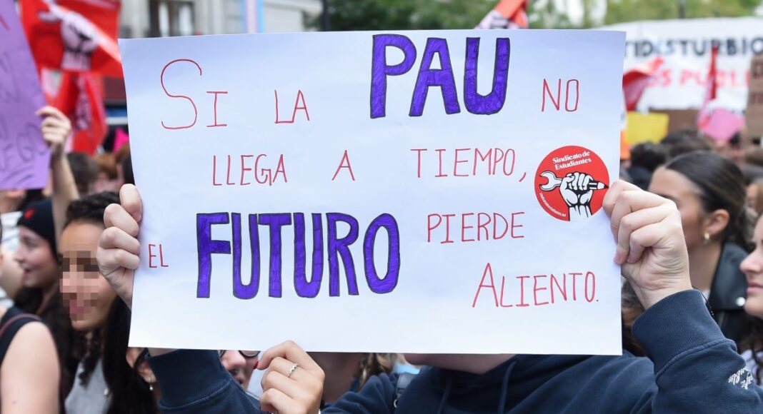 Estudiantes, manifestación PAU, nueva PAU