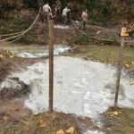 El Ejército construye en Landete una pasarela sobre el río mientras se arregla el puente dañado por la DANA