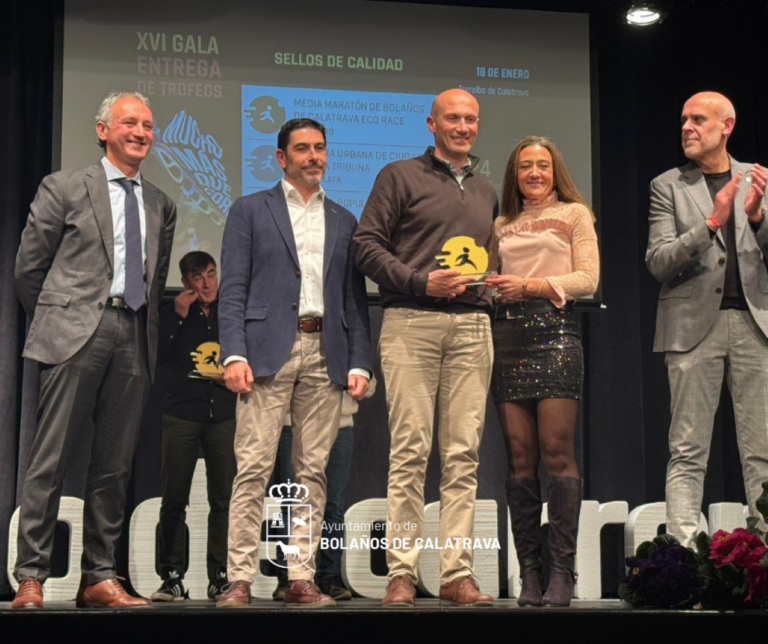 Gran noche para Bolaños de Calatrava en la XVI Gala de Entrega de Trofeos del Circuito Provincial de Carreras