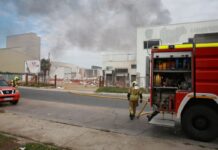 Incendio en unas instalaciones cárnicas en el Polígono de Toledo