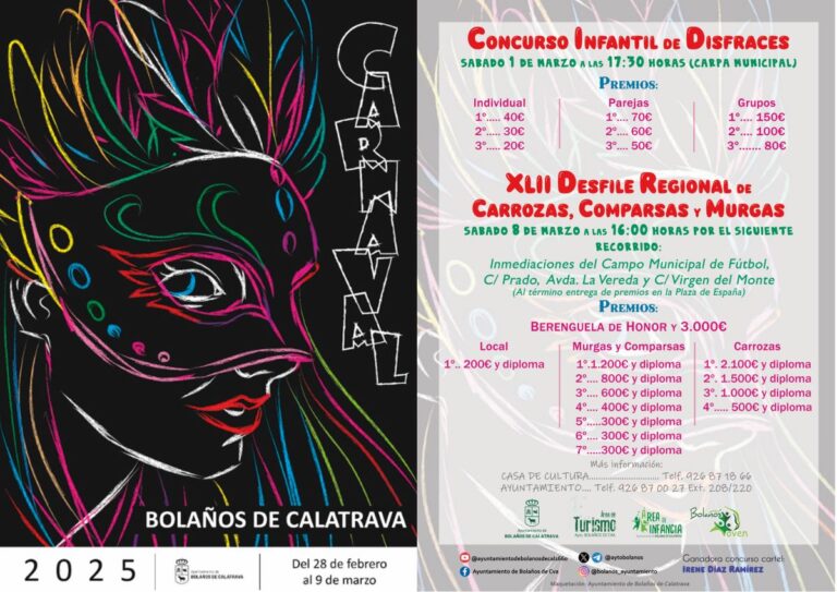 Bolaños de Calatrava se prepara para vivir su Carnaval con una amplia y variada programación para todos los públicos