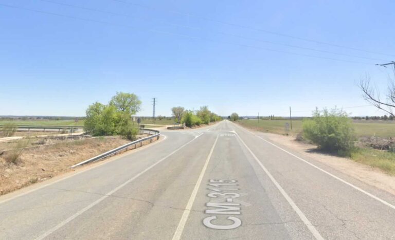 Corte temporal en la carretera de Argamasilla a Ruidera por obras