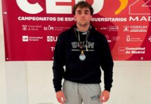 El estudiante Carlos Vallejo Maroto, medalla de plata en el Campeonato de España Universitario de lucha