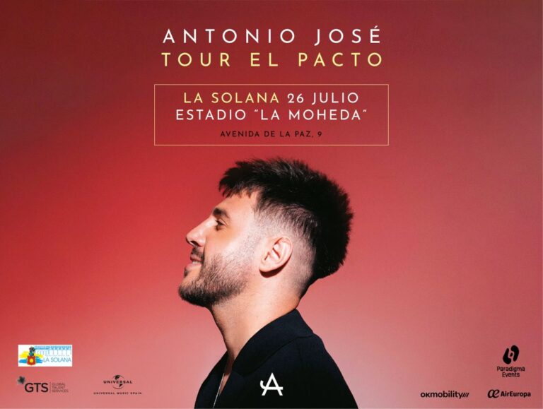 Antonio José actuará en La Solana el próximo 26 de julio dentro de la Feria de Santiago y Santa Ana