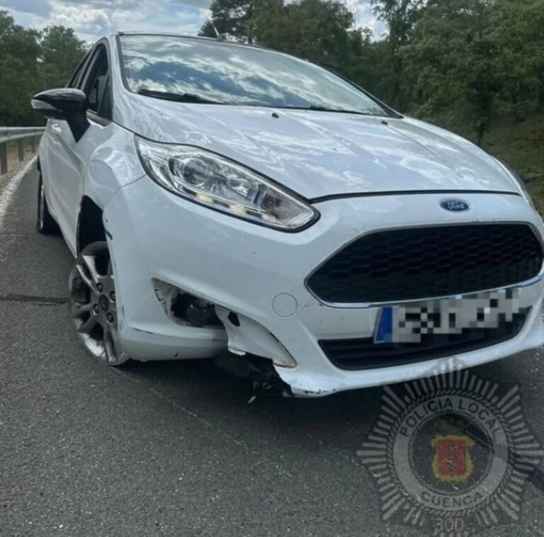 Interceptado en Valdecabras un conductor que se dio a la fuga tras un accidente