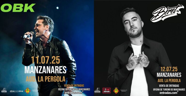 A la venta las entradas para los conciertos de OBK y Beret de la Feria de Manzanares