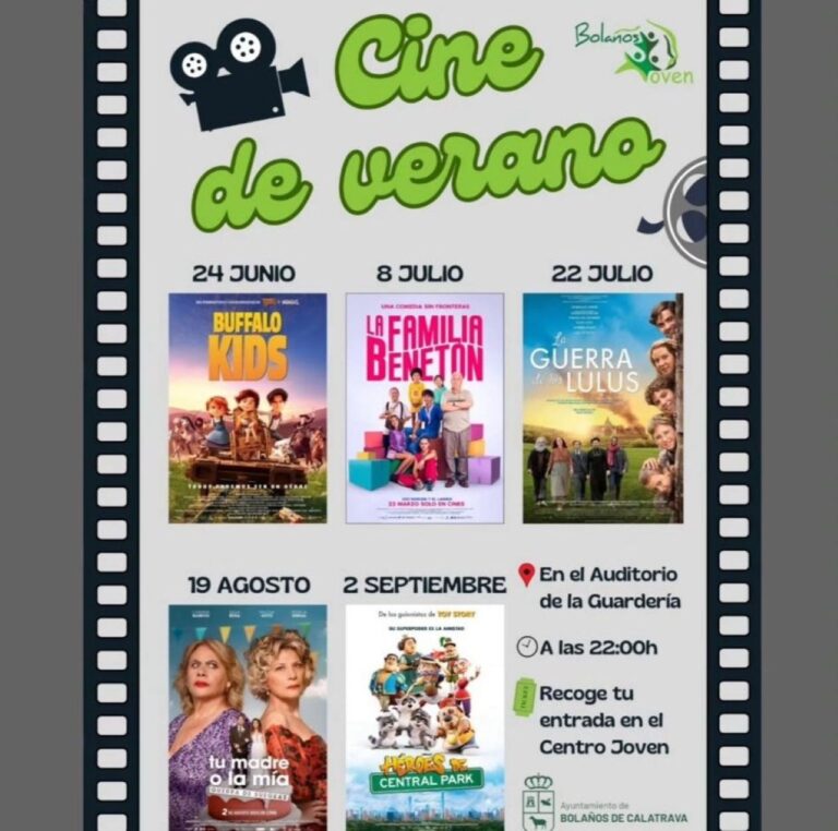 Vuelve el cine de verano a Bolaños de Calatrava