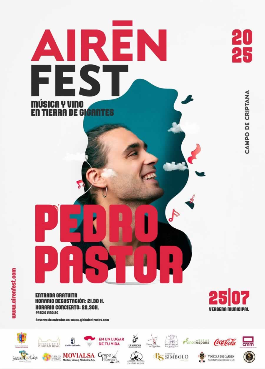 Pedro Pastor y Maruja Limón protagonizan el AirénFest 2025 en Campo de Criptana