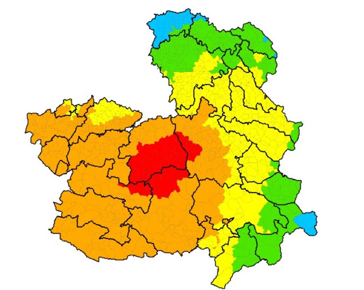 Riesgo extremo de incendio en 42 municipios de Castilla-La Mancha