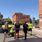 Un motorista herido tras un accidente en la calle de la Guardia Civil de Cuenca