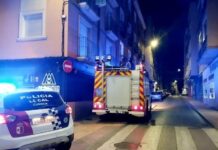 Calcinada la cocina de una vivienda tras un incendio esta madrugada en Cuenca
