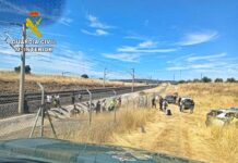 La Guardia Civil auxilia a más de 600 pasajeros tras el incendio de un tren AVE