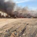 El incendio en la planta de residuos de Cuenca afecta a unos 800 metros cuadrados