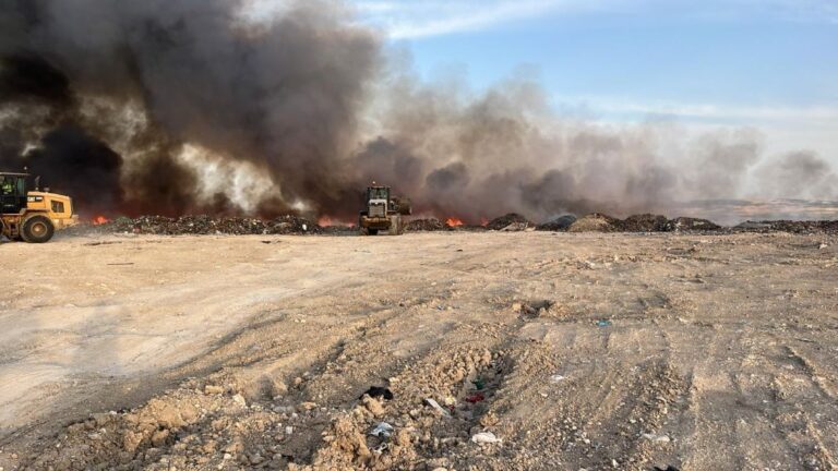 El incendio en la planta de residuos de Cuenca afecta a unos 800 metros cuadrados